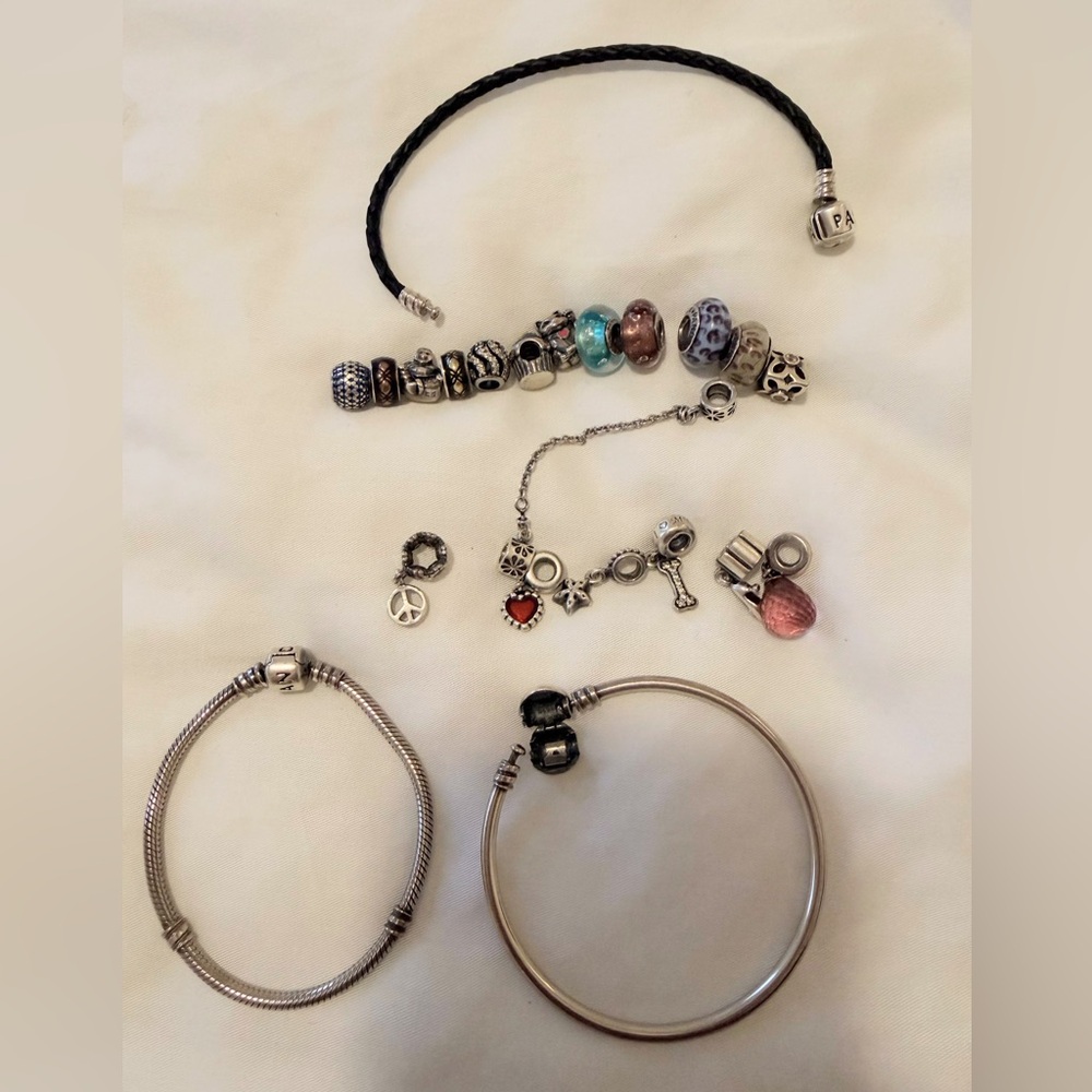 Pandora Elegant Silver Charm Bracelet Set - Picture 4 of 8